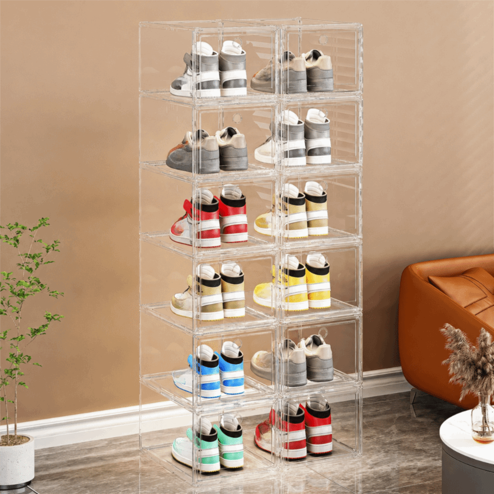 Shoe Box Display - Plastic Transparent Magnetic Shoe Box Dust-proof