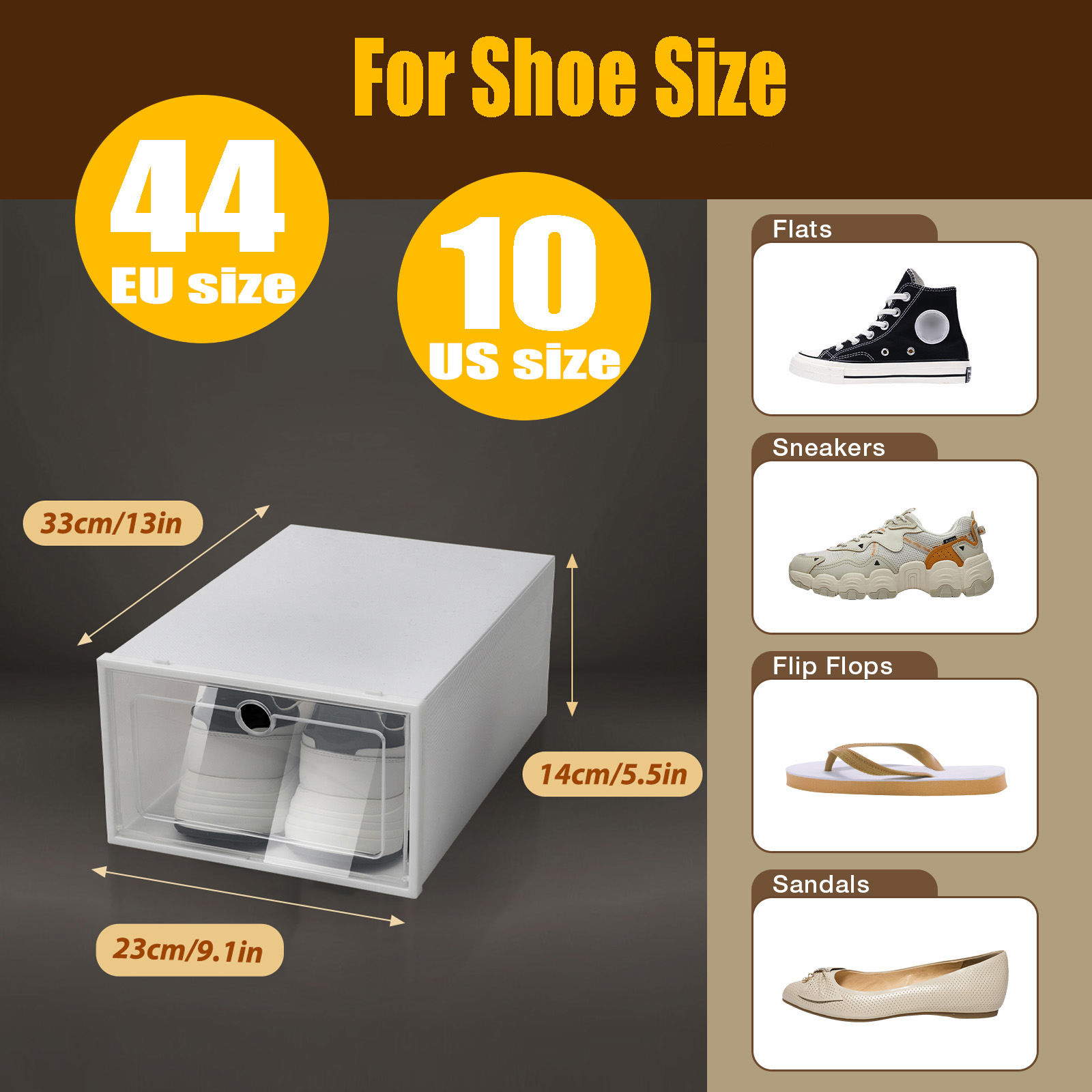 24pcs/set Transparent Plastic  - Shoe Box Display avaliação e preço