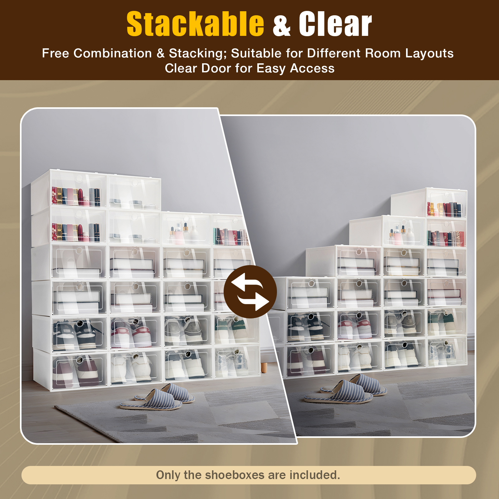 24pcs/set Transparent Plastic  - Shoe Box Display avaliação e preço