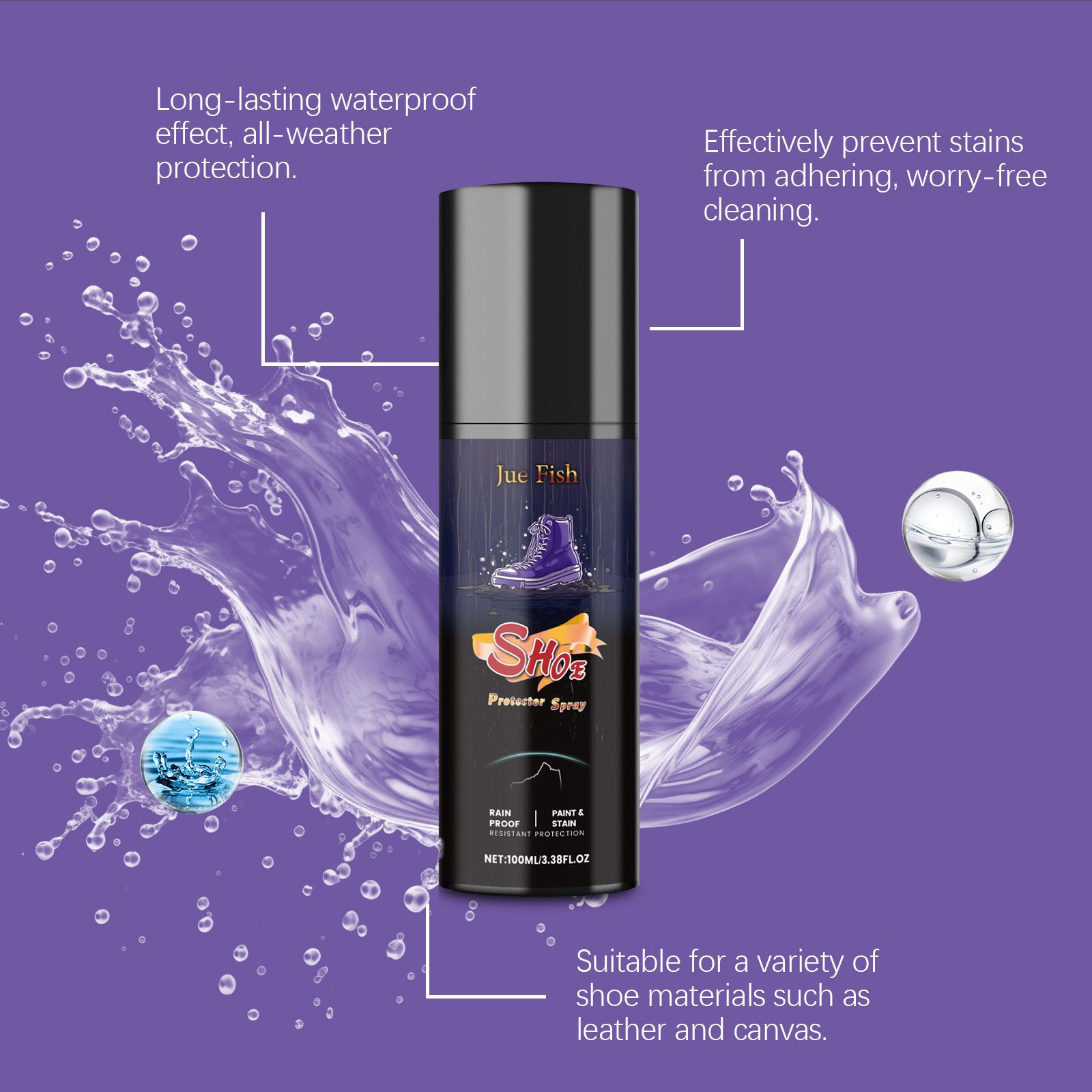 100ML Shoe Protector Spray Cle - Waterproof Spray Shoe avaliação e preço