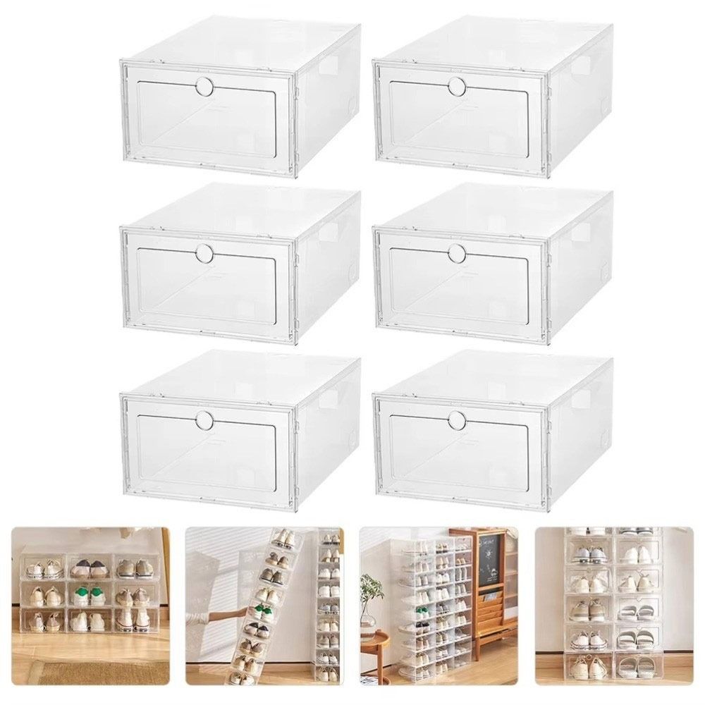 New Transparent Shoe Boxes Pla - Shoe Box Display avaliação e preço