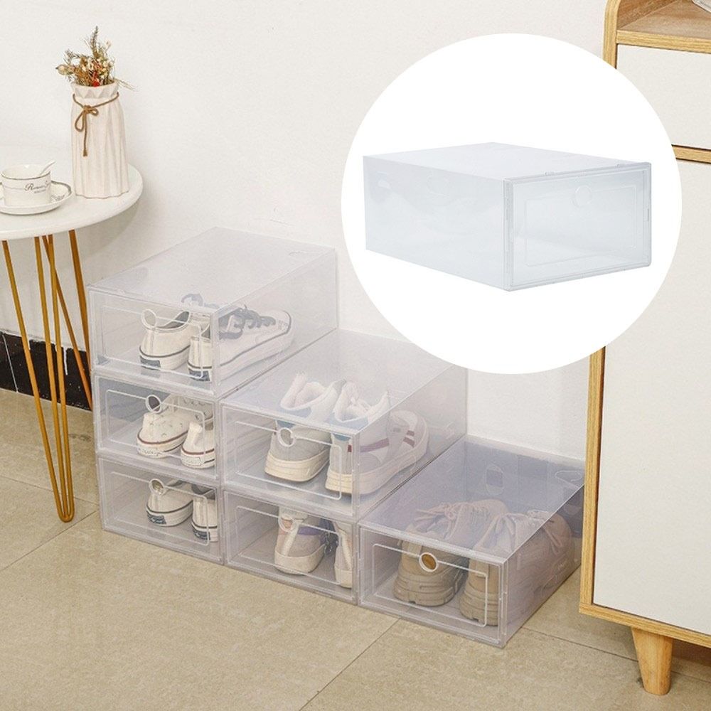 New Transparent Shoe Boxes Pla - Shoe Box Display avaliação e preço
