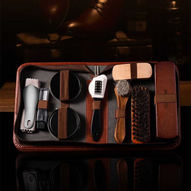 HorseHair Shoe Brush Set Leath - Sneaker Care Spray avaliação e preço