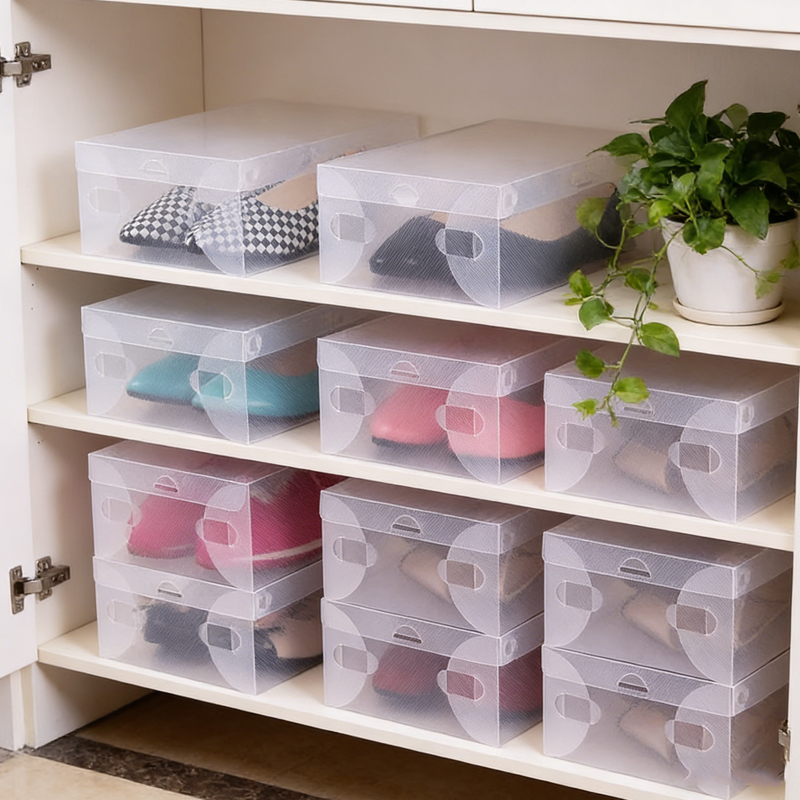 12 Piece Transparent Shoe Box  - Shoe Box Display avaliação e preço