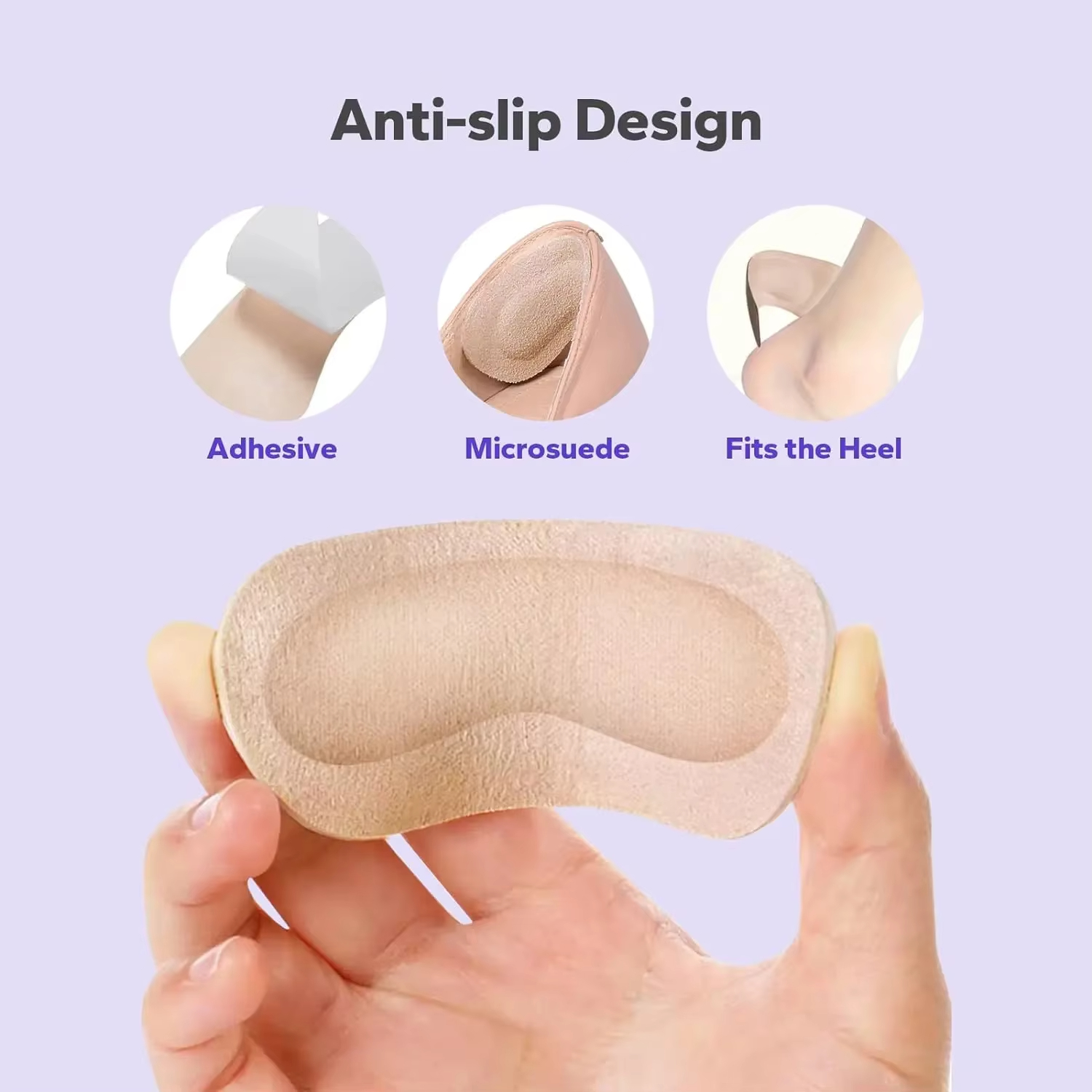 Fashion 2pcs Practical Sticky  - Heel Liner Grip avaliação e preço