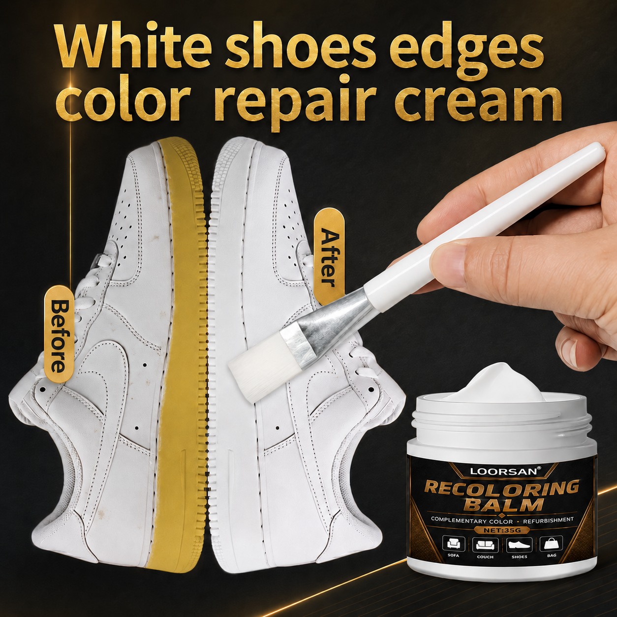 LOORSAN White Leather Sneaker  - Sneaker Care Spray avaliação e preço