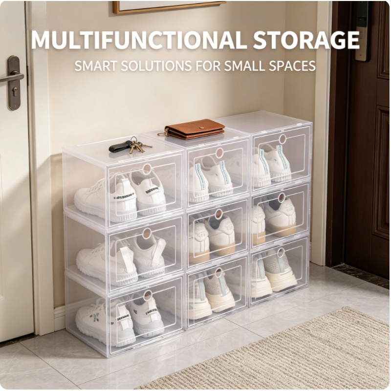 6PCS Transparent Shoe Boxes St - Shoe Box Display avaliação e preço