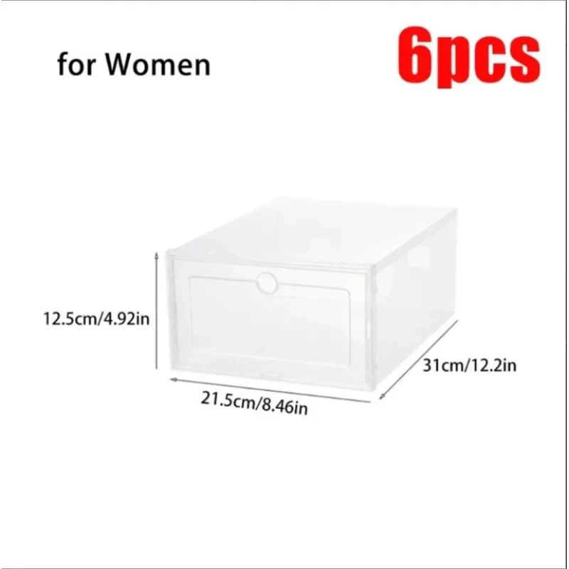 6PCS Transparent Shoe Boxes St - Shoe Box Display avaliação e preço
