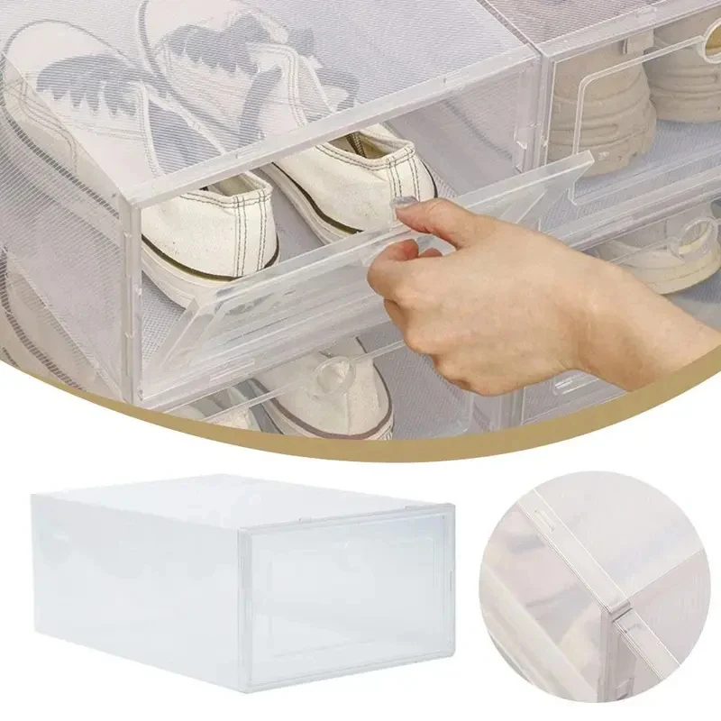 6PCS Transparent Shoe Boxes St - Shoe Box Display avaliação e preço