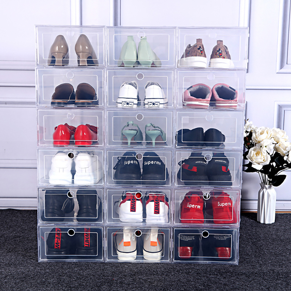 6 Pack Transparent shoe box sh - Shoe Box Display avaliação e preço