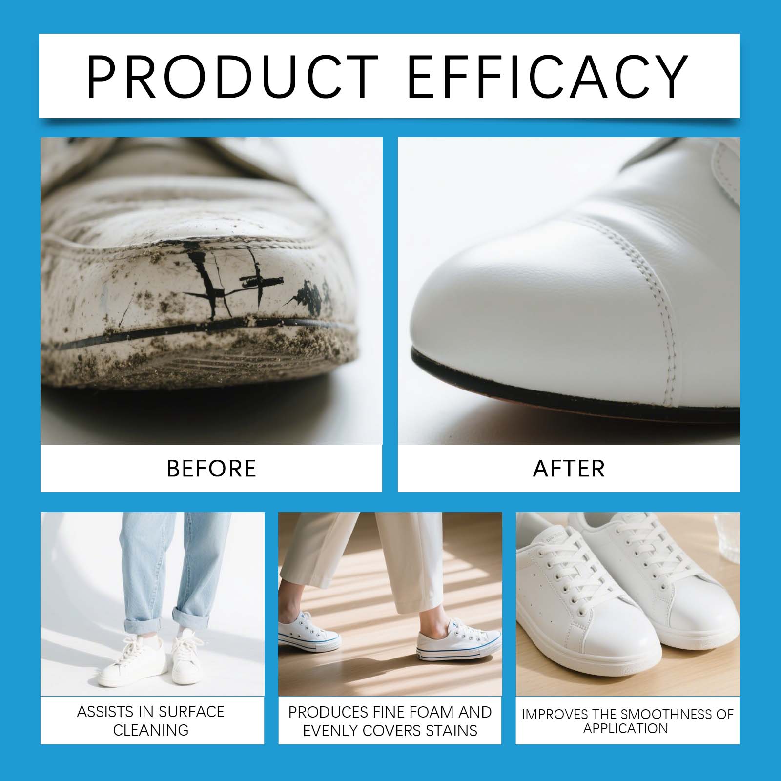 White Shoe Cleaner Cream Sneak - Sneaker Care Spray avaliação e preço