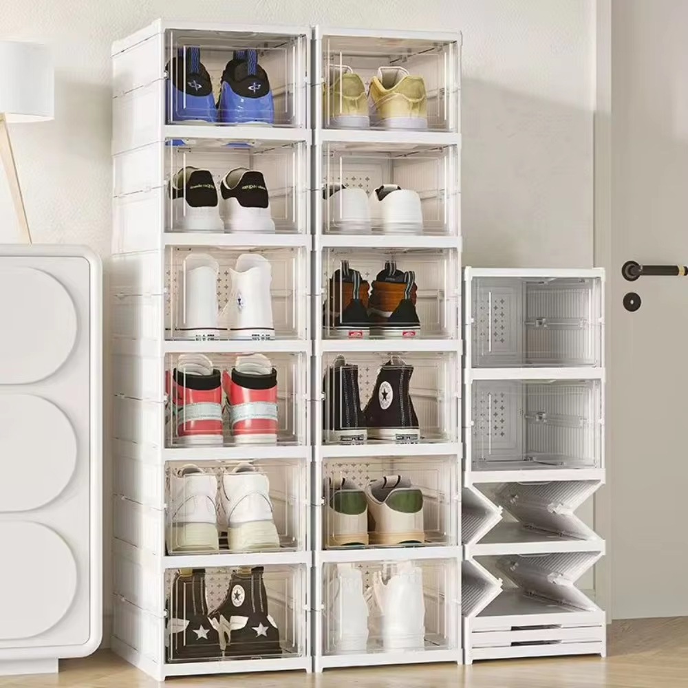 3/6 Layers Foldable Shoes Stor - Shoe Box Display avaliação e preço