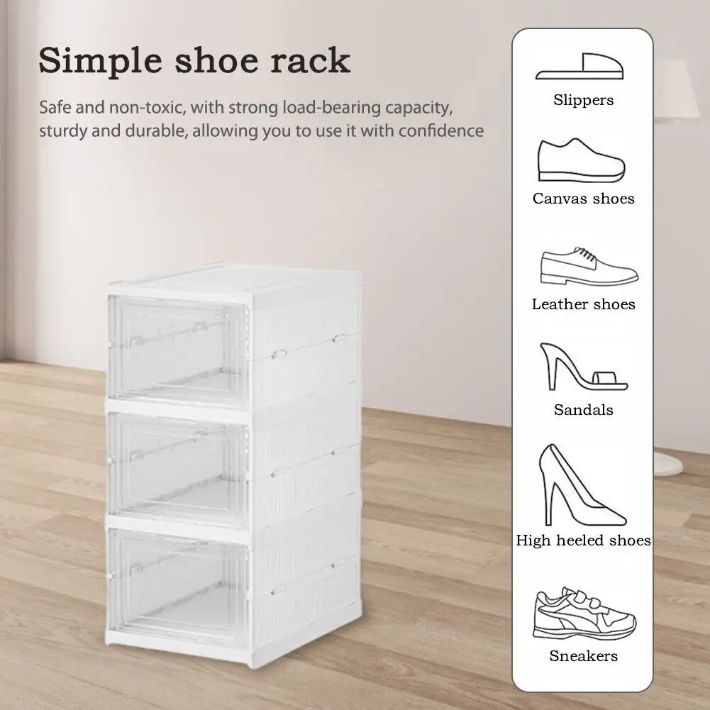 3/6 Layers Foldable Shoes Stor - Shoe Box Display avaliação e preço