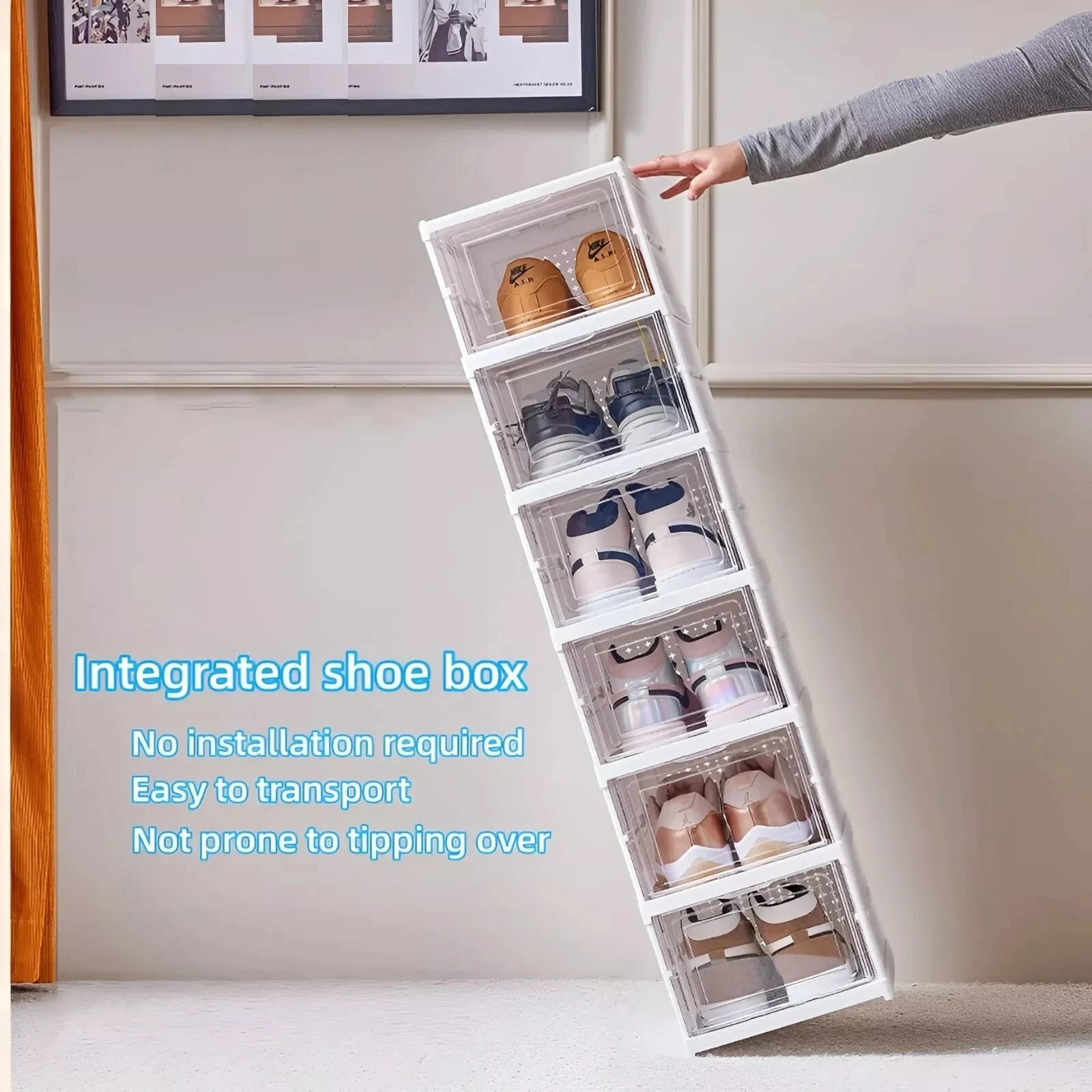 3/6 Layers Foldable Shoes Stor - Shoe Box Display avaliação e preço