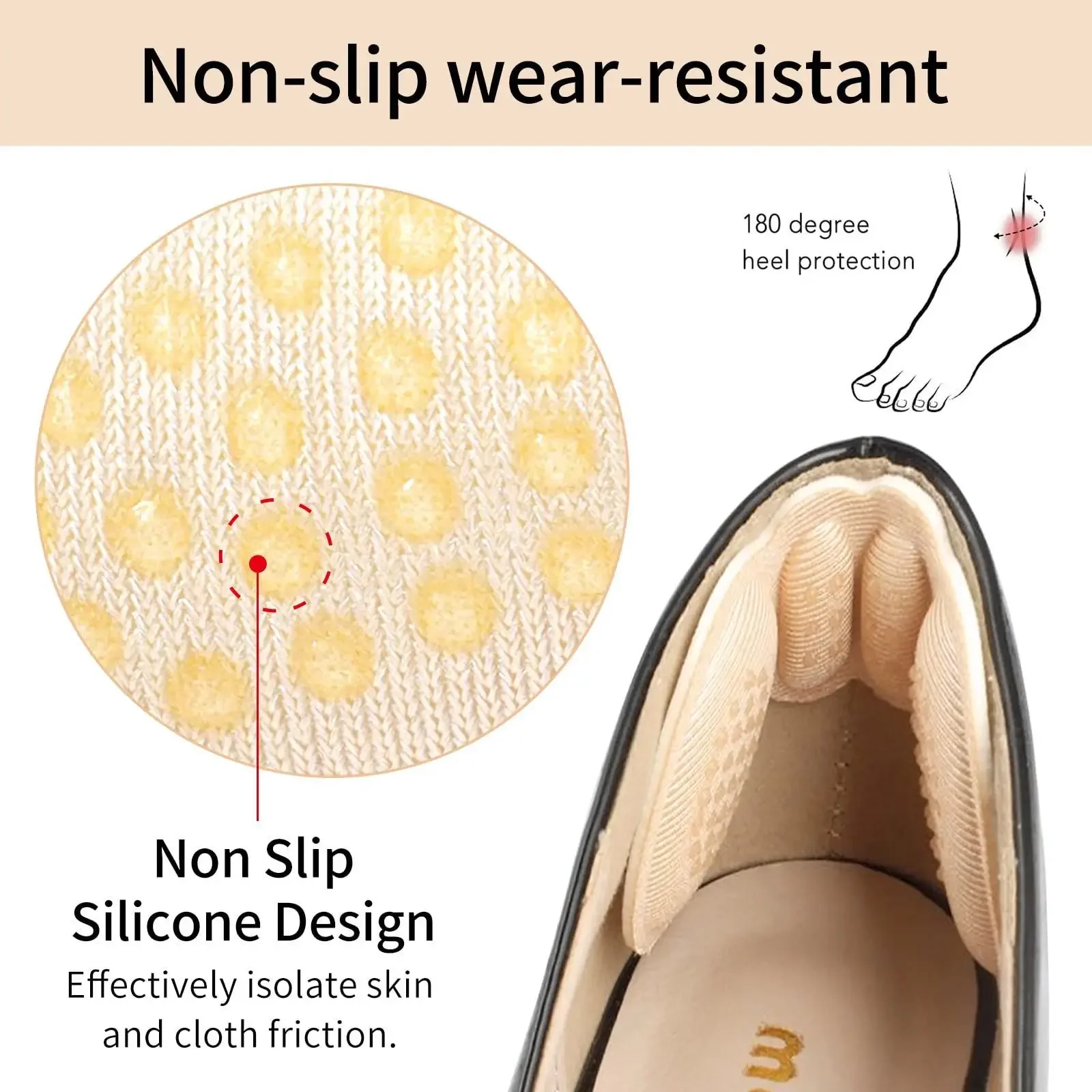 4Pairs Heel Pads for Shoes Too - Heel Liner Grip avaliação e preço