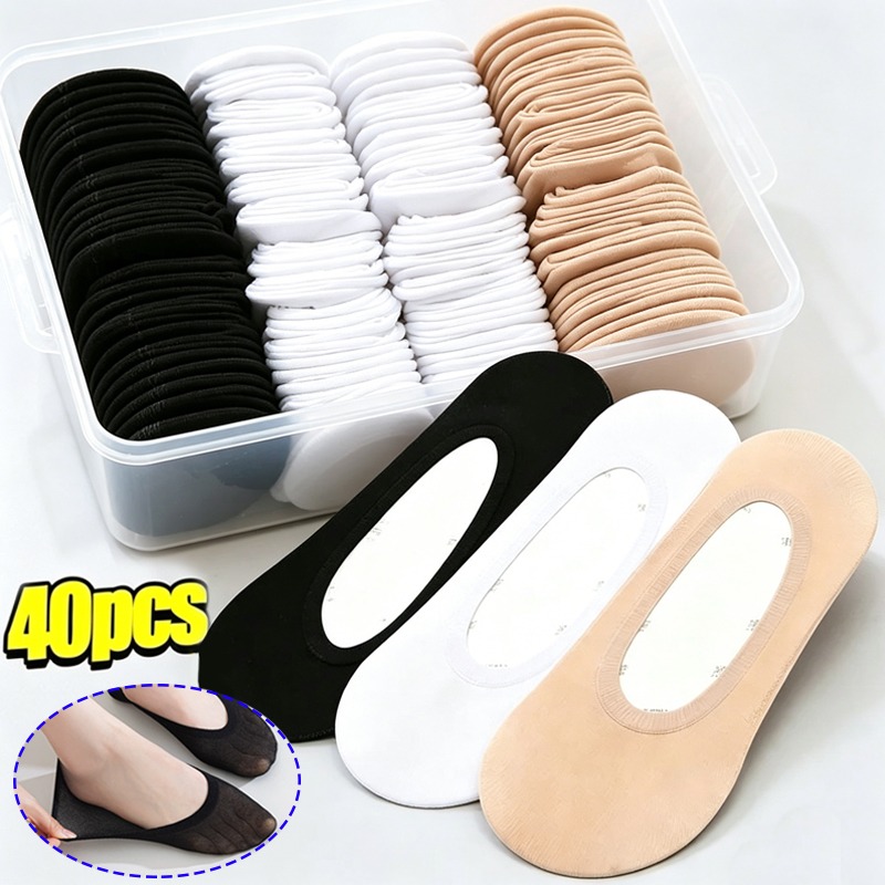 20/40pcs No Slip Low Cut Invis - Heel Liner Grip avaliação e preço
