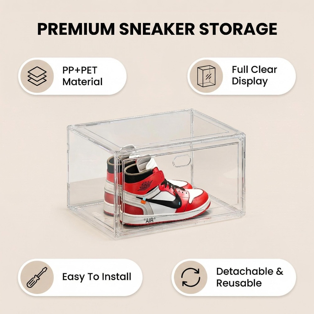 Thickened Transparent Storage  - Shoe Box Display avaliação e preço