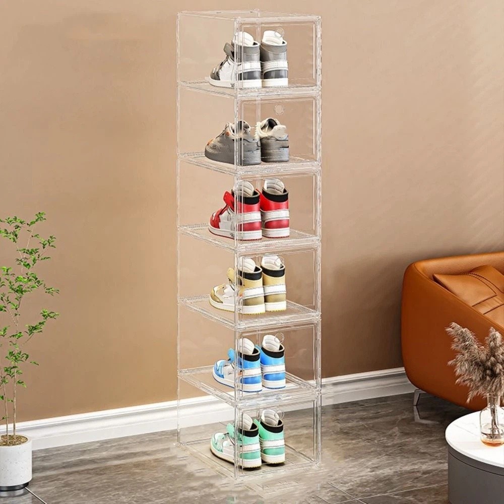 Plastic Transparent Magnetic S - Shoe Box Display avaliação e preço