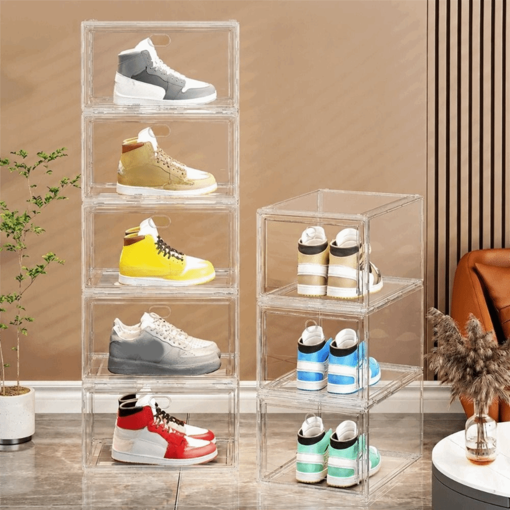 Plastic Transparent Magnetic S - Shoe Box Display avaliação e preço