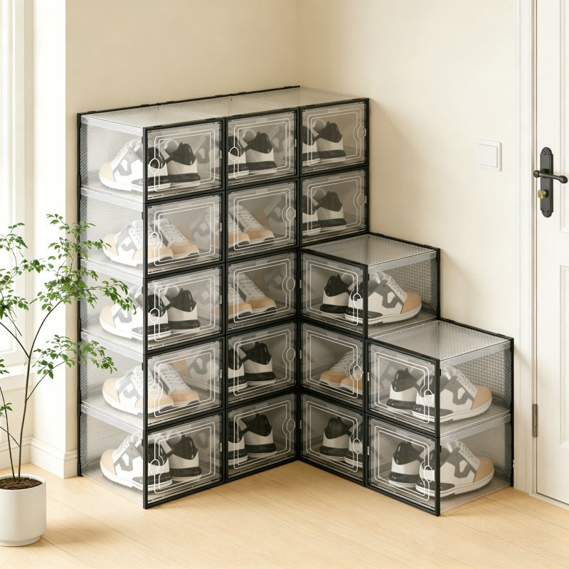 6/24-piece transparent shoe bo - Shoe Box Display avaliação e preço