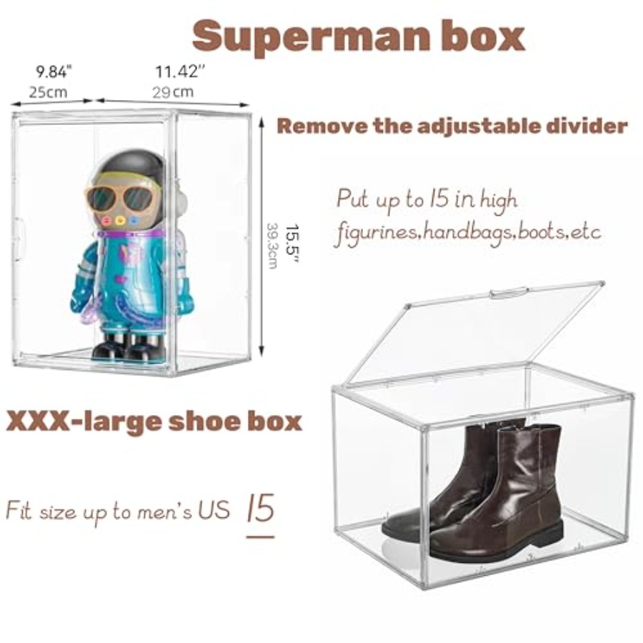 XXX-Large Acrylic Display Case - Shoe Box Display avaliação e preço